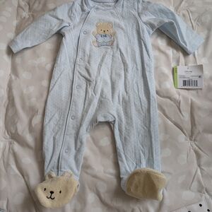 Light Blue Bear Footie Onesie - Size 3 Months, New With Tags